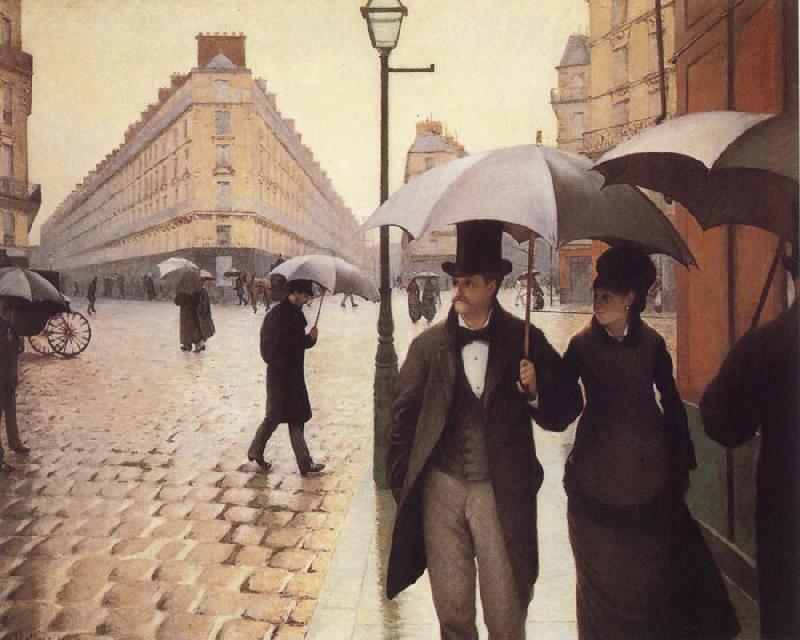Gustave Caillebotte Paris Street,Rainy Day France oil painting art
